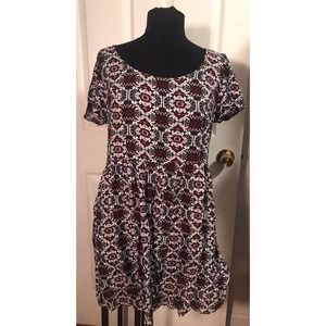 H&M Divided Lace Up Back Printed Babydoll Dress 10